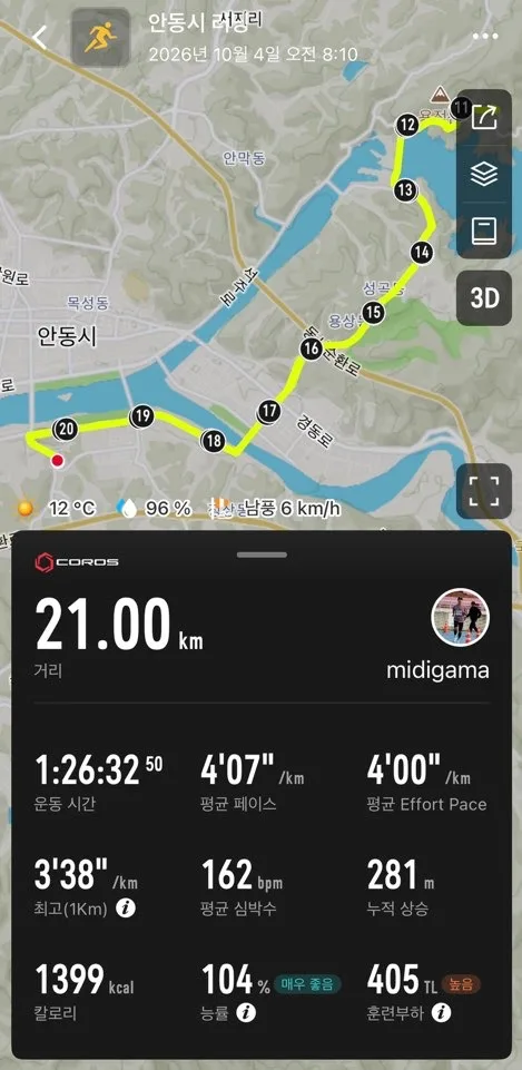 2026 안동마라톤 하프 기록 2026 안동마라톤 하프 기록