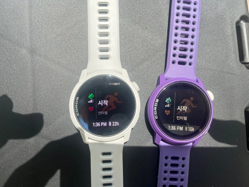 코로스페이스 3,4 러닝 배터리 비교