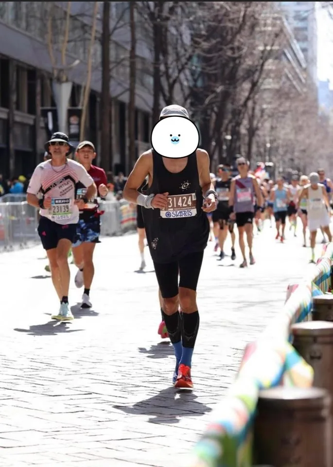 도쿄마라톤 참가 결승점 1km전 도쿄마라톤 참가 결승점 1km전